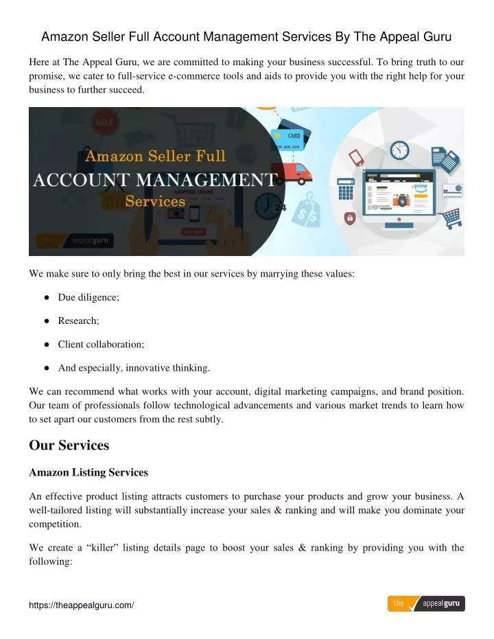 amazon seller full account management services