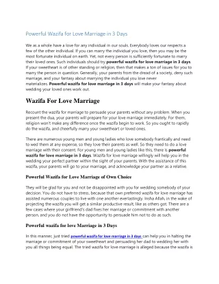 Powerful Wazifa for Love Marriage in 3 Days