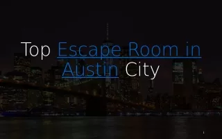 Escape room Austin