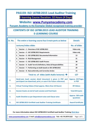 pas159 iso 18788 2015 lead auditor training