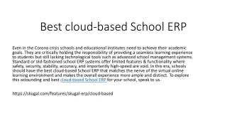 best cloud based school erp