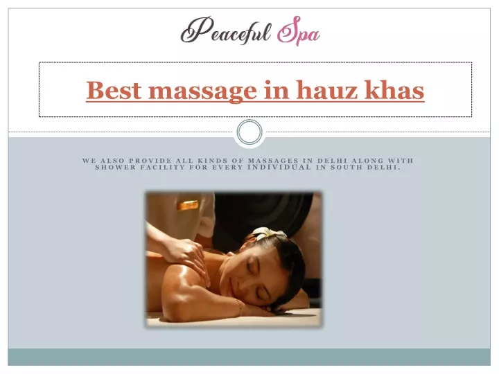 best massage in hauz khas