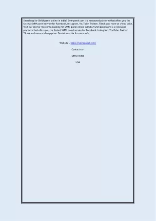 searching for smm panel online in india smmpanel