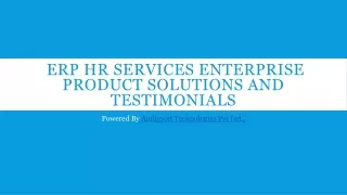 ERP HR Services Enterprise Product Solutions and Testimonials