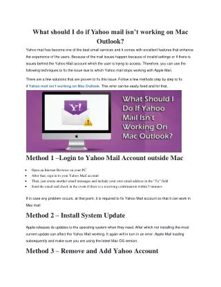 what should i do if yahoo mail isn t working