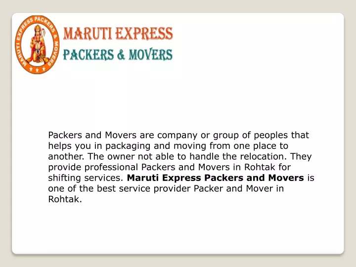 packers and movers are company or group