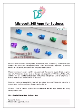 microsoft 365 apps for business
