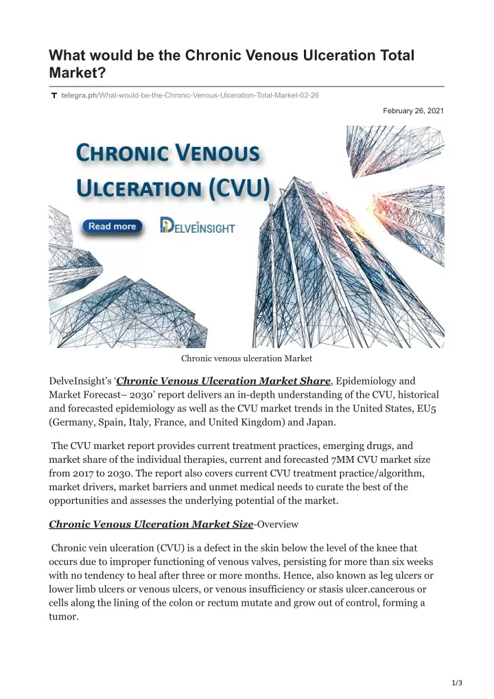 what would be the chronic venous ulceration total