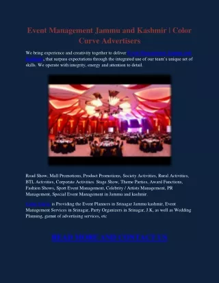 event management jammu and kashmir color curve