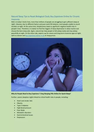 natural sleep tips to reset biological clock