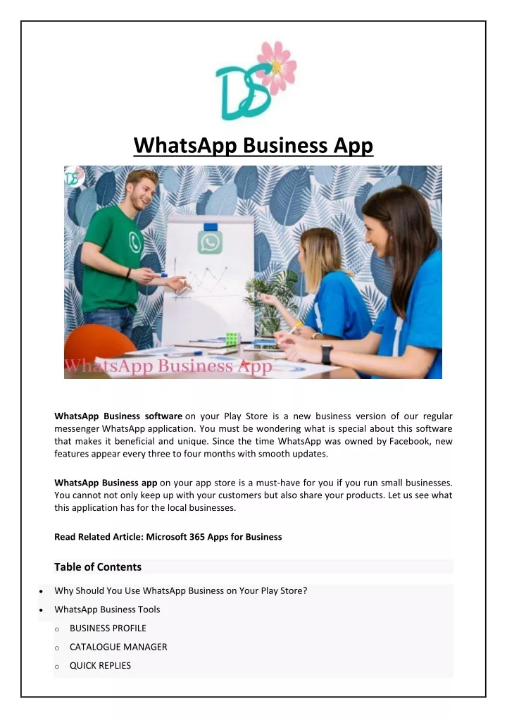 presentation whatsapp business