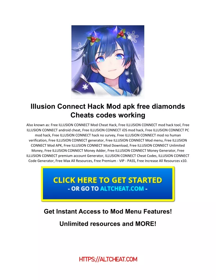 illusion connect hack mod apk free diamonds