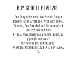 Buy Google Reviews