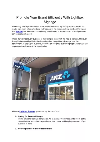 Signage