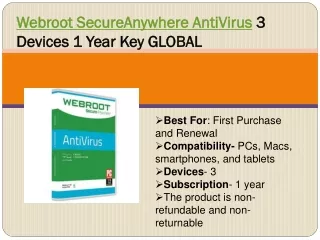 webroot secureanywhere antivirus 3 devices 1 year