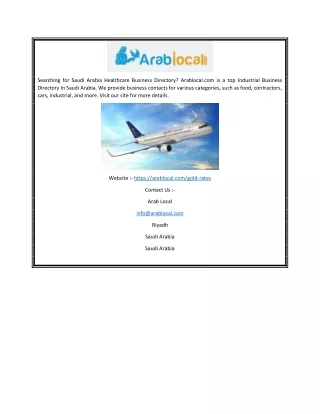 Gold Rate in KSA | Arablocal.com