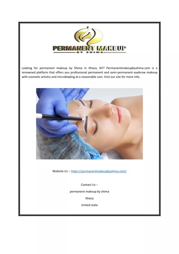 looking for permanent makeup by shima in ithaca