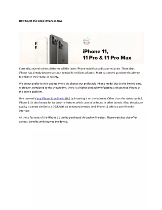 How to get the latest iPhone in UAE