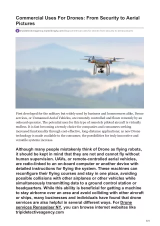 Commercial Uses For Drones: From Security to Aerial Pictures