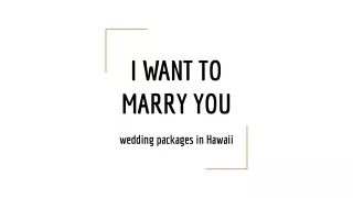 wedding packages in Hawaii