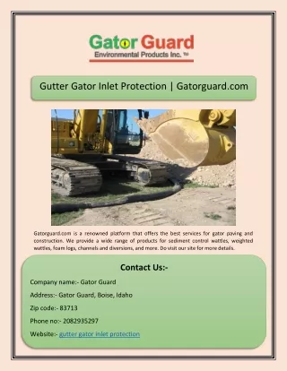 Gutter Gator Inlet Protection | Gatorguard.com