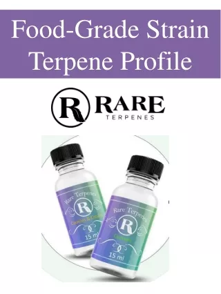 Food-Grade Strain Terpene Profile