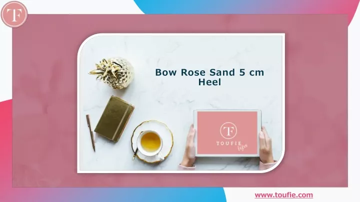 bow rose sand 5 cm heel