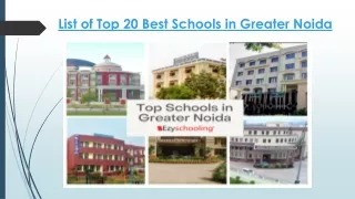 list of top 20 best schools in greater noida