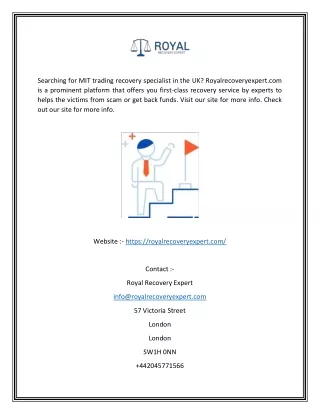 searching for mit trading recovery specialist