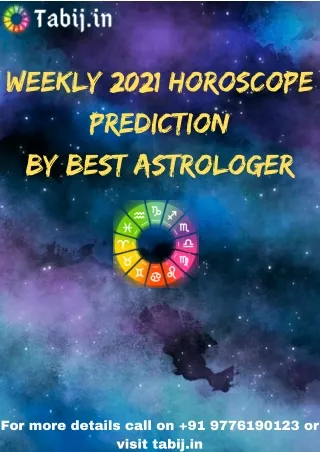 weekly 2021 horoscope prediction by best