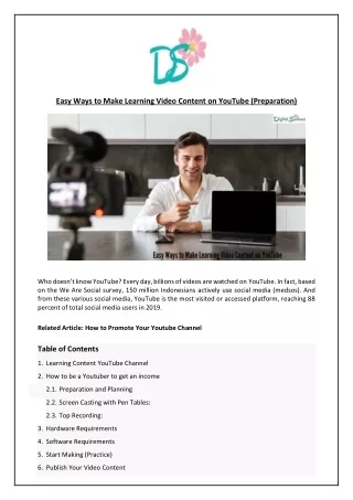 easy ways to make learning video content