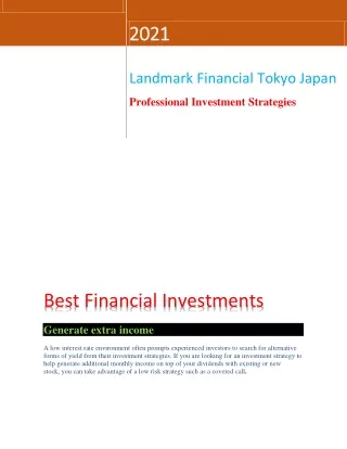 Best Financial Investments