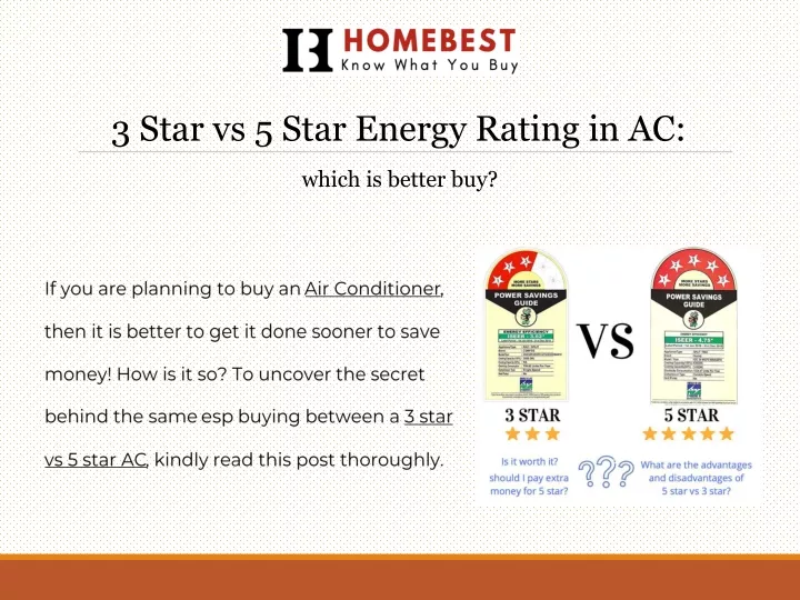 3 star vs 5 star energy rating in ac