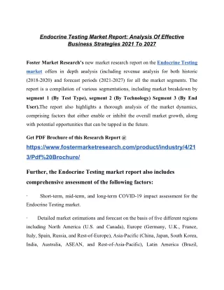 endocrine testing market report analysis