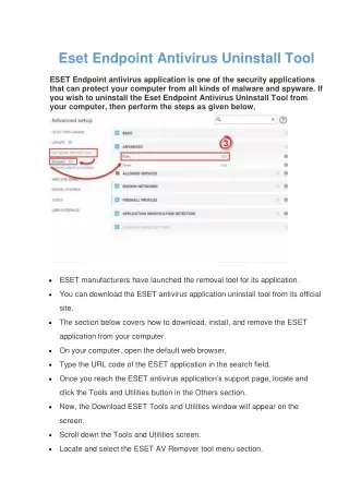 eset endpoint antivirus uninstall tool