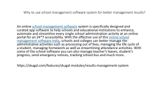 why to use school management software system for better management results