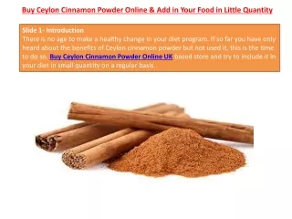 Buy Ceylon Cinnamon Powder Online & Add in Your Food in Little Quantity