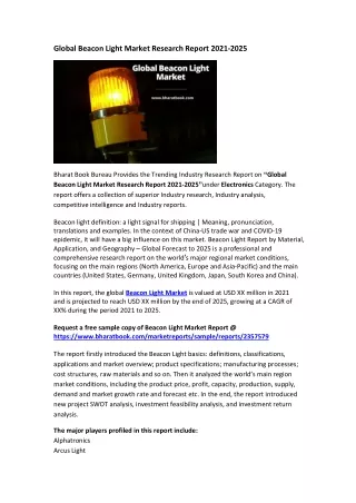 global beacon light market research report 2021