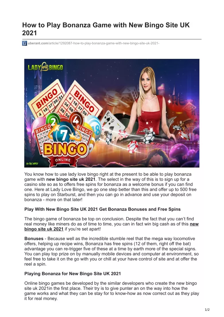 how to play bonanza game with new bingo site