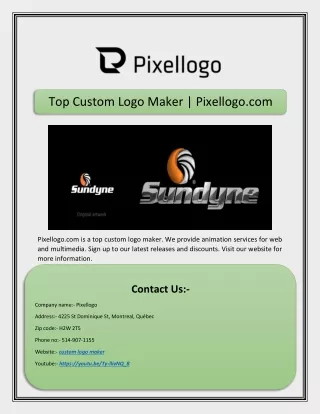 Top Custom Logo Maker | Pixellogo.com