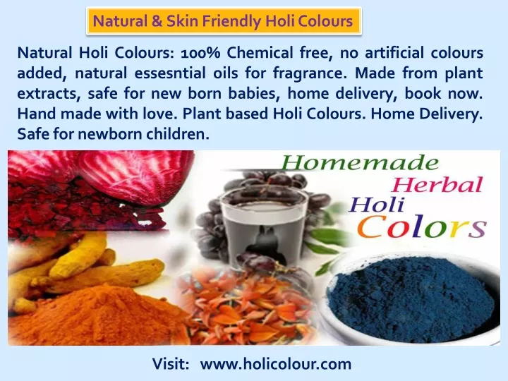 natural skin friendly holicolours
