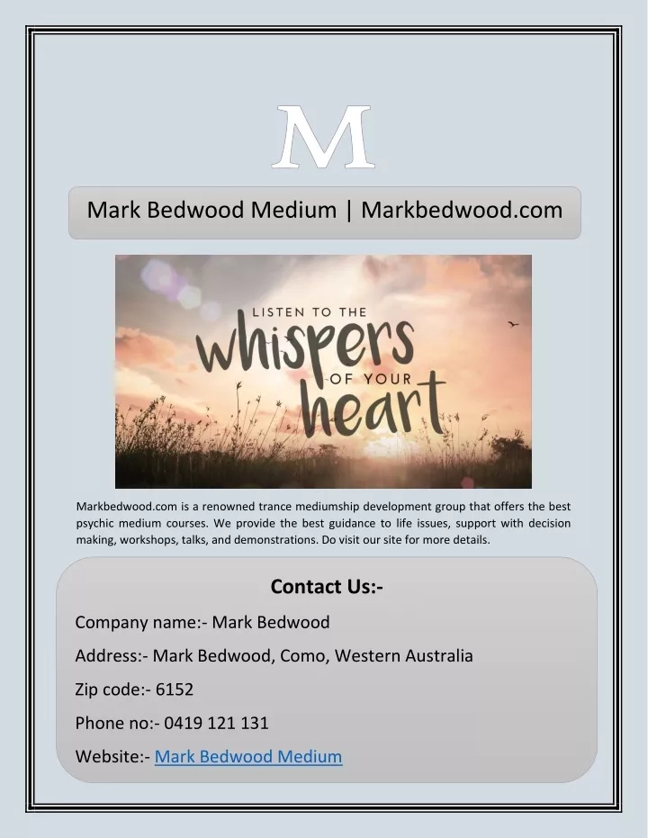 mark bedwood medium markbedwood com