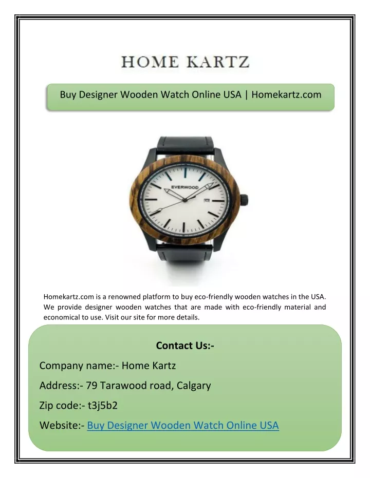 buy designer wooden watch online usa homekartz com