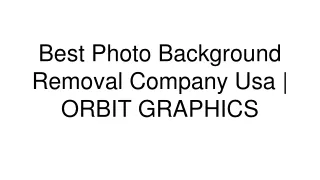 Background removal service | ORBIT GRAPHICS