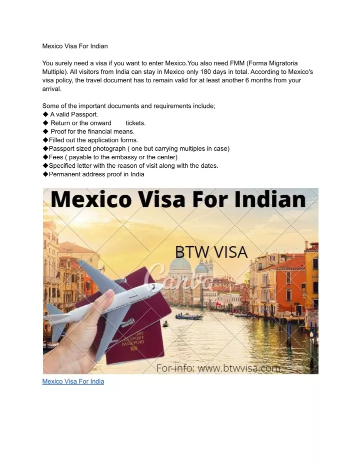 mexico visa for indian