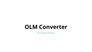 MailsDaddy OLM to PST Converter