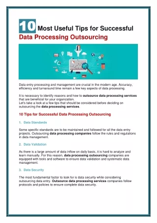 10 Most Useful Tips for Successful Data Processing Outsourcing