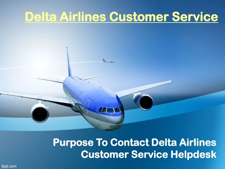 PPT Delta Airlines Customer Service PowerPoint Presentation, free