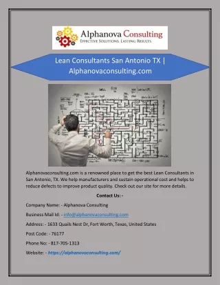 lean consultants san antonio