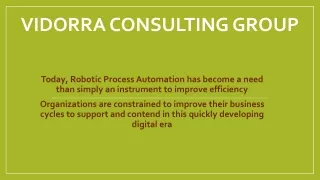vidorra consulting group